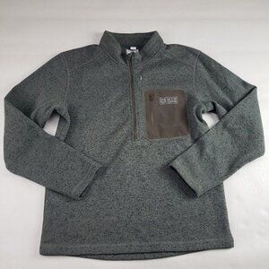 Mtn Ops Summit Fleece Jacket Mens Small Green 1/4 Zip Pullover Outdoor Winter